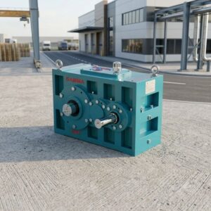 Industrial gearbox in a manufacturing plant highlighting common gearbox failures, maintenance, and reliability solutions by Gamma Gears.