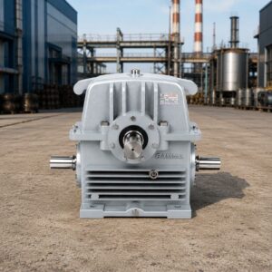 Industrial gearbox used in heavy-duty industrial applications with high torque and efficient power transmission