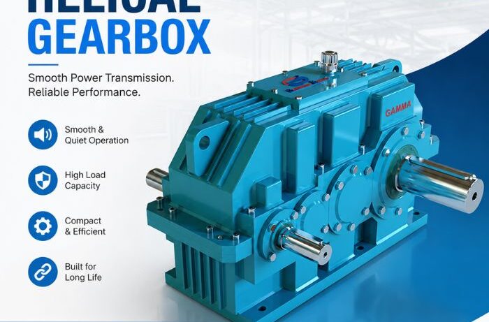 Helical gearbox for industrial machinery by Gamma Gears