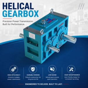 Helical gearbox for precision industrial power transmission by Gamma Gears
