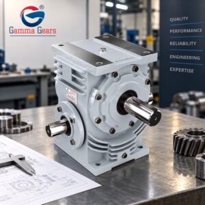 Worm Reduction Gearbox manufactured by Gamma Gears for industrial power transmission