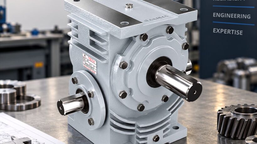 Worm Reduction Gearbox manufactured by Gamma Gears for industrial power transmission