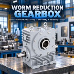 Worm reduction gearbox by Gamma Gears showing industrial gearbox construction and manufacturing quality